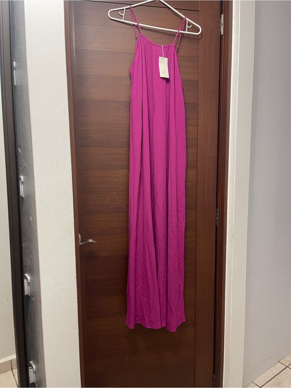 a new day Fuchsia Pink Maxi Dress with Spaghetti Straps